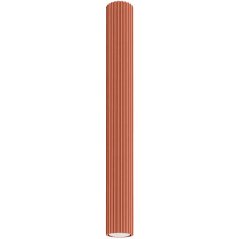 Lampada da soffitto Karbon ocra rossa 6.5x60x6.5cm Sollux