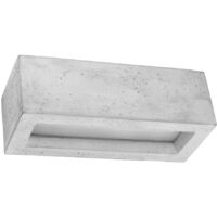 Lampada da parete Vega grigio 30x10x12cm Sollux