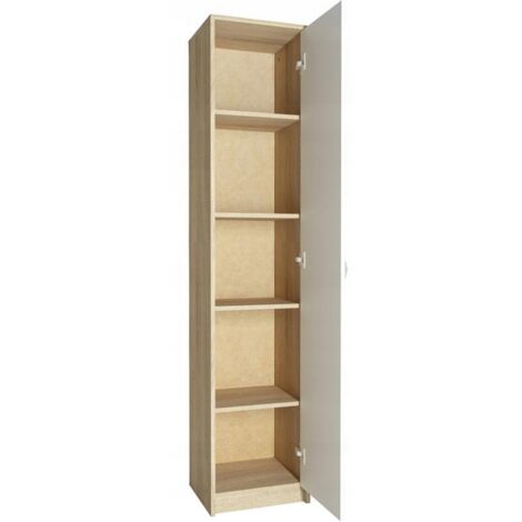 Armoire de bureau chêne sonoma – 5 étagères réglables – Dimensions 180 x 39 x 35 cm – Panneau stratifié 16 mm – Rangement élégant et pratique