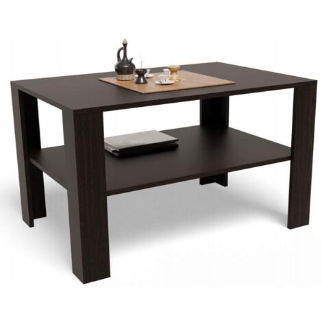 Table Basse EX3 Wengé - Table de salon Style contemporain - 100 x 68 x 60 cm (1/4)