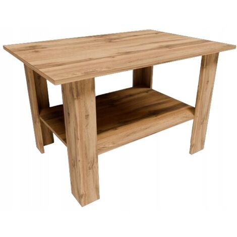 Table Basse Wotan - Table de Salon Carrée avec étagère - 87 x 60 x 55 cm (1/3)