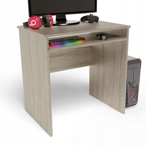 Bureau Informatique Chêne de Sonoma - Table d'ordinateur Style contemporain - 70 x 51 x 76 cm (1/4)