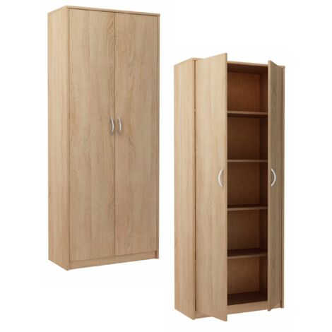 Armoire de Bureau Sonoma - Meuble de rangement 5 Etagères Style contemporain - 74 x 35 x 180 cm (1/5)