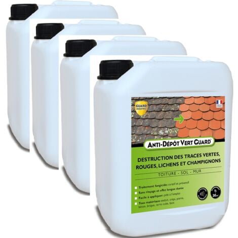 Fongicide Nettoyant Toit GUARD INDUSTRIE Anti Dépôt Vert Guard 20L