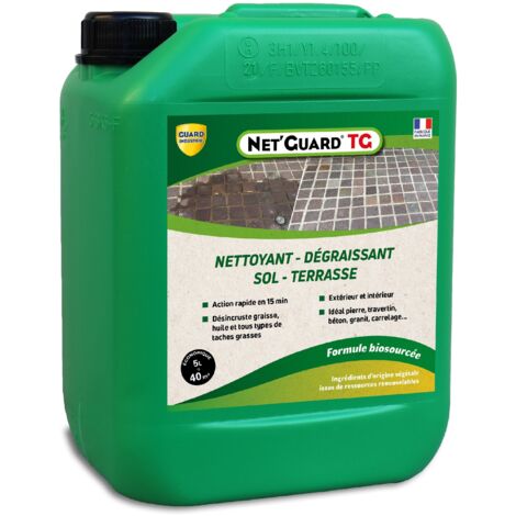 Guard Industrie – Nettoyant désincrustant pour carrelage – Élimine graisse et saleté – Action rapide en 30 minutes – Biodégradable à plus de 90%