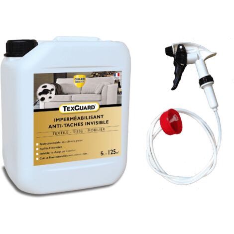 Guard Industrie – Imperméabilisant anti taches pour tissus – Traitement hydrofuge 5L – Protection contre l'eau et les graisses – Application facile (1/5)