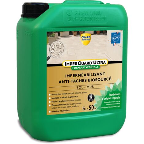 Guard Industrie – Imperméabilisant anti-tache incolore pour pierre – 5L – Protection durable contre l'humidité et les taches – Application facile au rouleau ou pinceau (1/6)