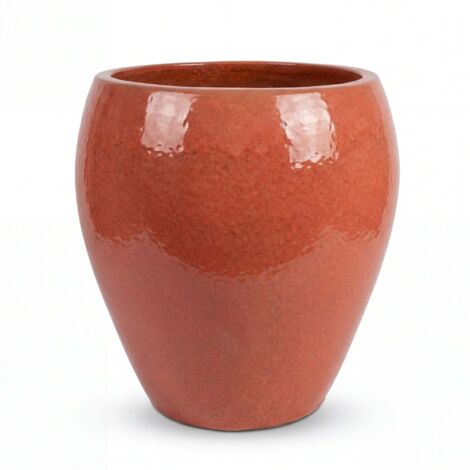 Pot grande taille d'extérieur LAFONTAINE2 50x52cm aurore, fait main en terre cuite émaillée, résistant au gel (1/5)