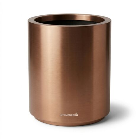 Pot grande taille METROPOLE 40x50cm inox brossé, fait main en acier inoxydable