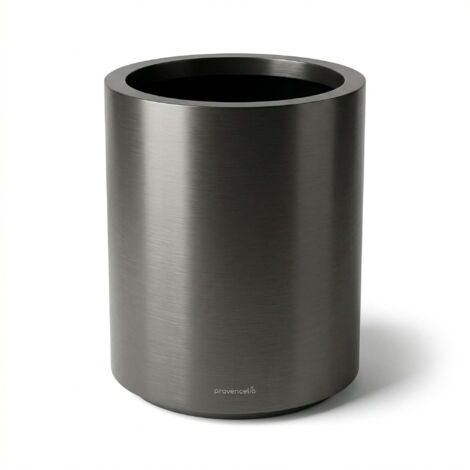 Pot grande taille METROPOLE 40x50cm noir, fait main en acier inoxydable (1/4)