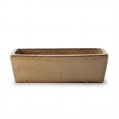 Jardinière grande taille d'extérieur GIONO 60x20x17cm sunset, faite main en terre cuite émaillée, résistante au gel