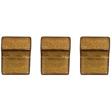 Lot de 3 pieds de pot 6cm sunset fait à la main en terre cuite émaillée (1/2)