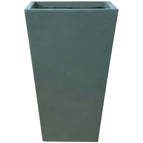 Pot grande taille d'extérieur AERIS 50x80cm vert foncé, en béton fibré, résistant au gel (1/5)