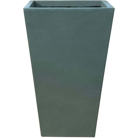 Pot grande taille d'extérieur AERIS 60x102cm vert foncé, en béton fibré, résistant au gel (1/5)