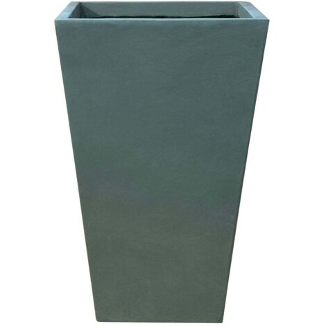 Pot grande taille d'extérieur AERIS 40x62cm vert foncé, en béton fibré, résistant au gel (1/5)