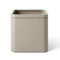 Pot grande taille d'extérieur INFINITY SQUARE 60x60cm champagne, fait main en métal, résistant au gel