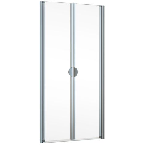 Duschtür Sunny Pendeltür in Nische von Schulte, 5 mm Sicherheitsglas (ESG) Klar hell, Profilfarbe: Alu Natur, 90 x 180 cm