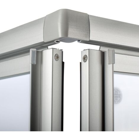 Schulte Duschkabine Sunny variabler Eckeinstieg mit Schiebetüren, 3 mm Sicherheitsglas ESG Dekor Querstreifen, Größe: variabel von 75 - 90 cm, Profilfarbe: Silberfarben