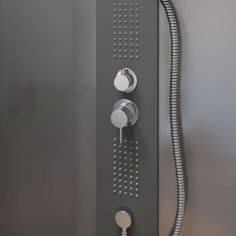 Wellnesskabine Schiebetür Korsika von Schulte, Komplettkabine, 6 mm starkes Sicherheitsglas ESG Klar hell, Rückwände 5 mm ESG Schwarz, Profilfarbe: Schwarz, 120 x 80 x 220 cm