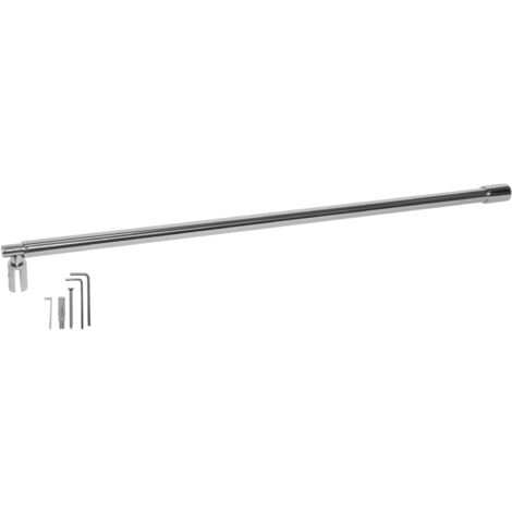 Schulte Stabilisator Chromoptik, Teleskop Haltestange für Glas/Wand Stabilisation, Wandhalterung für Duschwand, 79 - 120 cm, Glasstärke: 6 - 8 mm