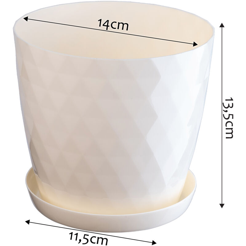KADAX Vaso da fiori a forma di calice, in plastica, in 2 misure, per