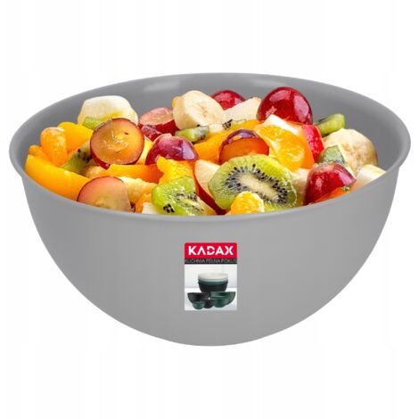 Ciotola da cucina in plastica KADAX per insalate 2 L grigia (1/3)