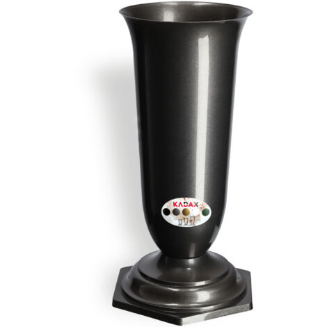 KADAX Vaso Fiore Bottiglia Lapide Cimitero Lapide Inserto Base in grafite 37 cm