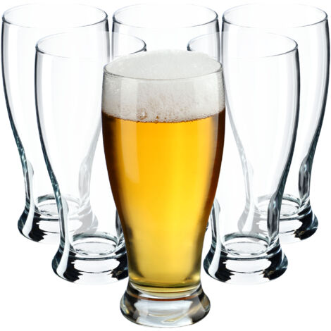 Set di 6 bicchieri da birra KADAX da 565 ml - Lavabili in lavastoviglie - Corda da birra resistente con base stabile - Bicchieri da birra - 6 x 565 ml