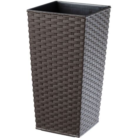 Floranica Vaso Di Fiori Fioriera Con Grigliato Vaso Di Legno Larice Per Erbe Fiori Interno Ed Esterno Fori Di Drenaggio Portafiori Piante Succulente Rettangolare 50cm X 53cm X 28cm Naturale - Foto 4