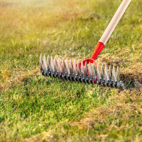 Aeratore Per Prato EEIEER Manuale - 15 Punte Acciaio 6cm, Per Terreni Compattati