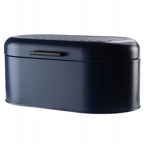 KING HOFF Contenitore Per Pane In Acciaio - 36x24x15 Cm - Colore Nero - 2
