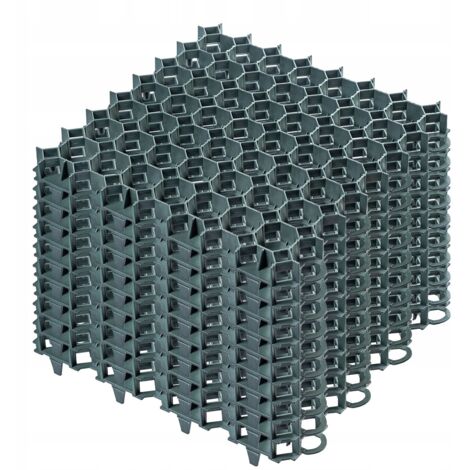KADAX Piastrelle Stabilizzatrici in Plastica 50 cm, Stabilizzatori per Ghiaia, Piastrelle per Erba per Giardini, Griglie per Prato (Verde, Confezione da 10)
