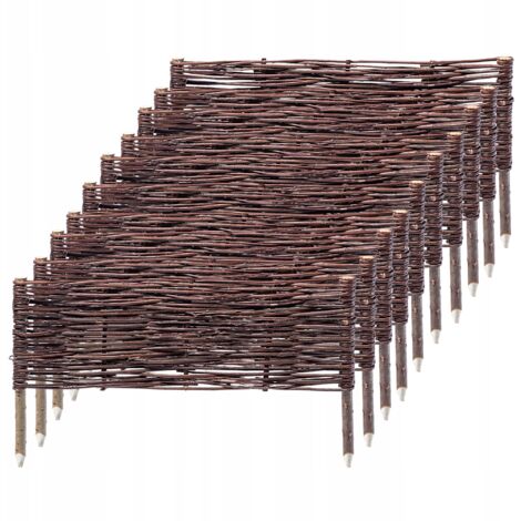 DOITOOL 5 bordi in plastica per giardino, recinzioni decorative da giardino, recinzioni da giardino, bordure per aiuole, aiuole, per giardino, prato, sentieri (50 x 20 cm