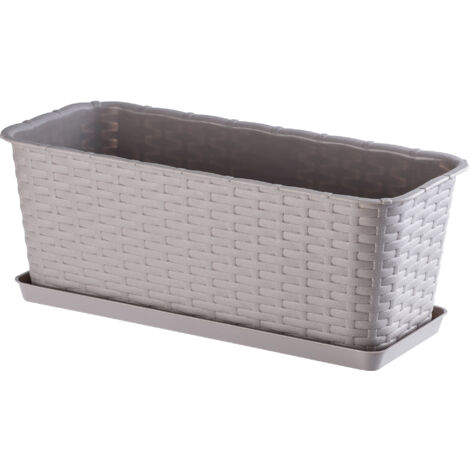 Fioriera Herstera PLANTER BALCONY in Metallo colore Antracite 80x25x25 cm su
