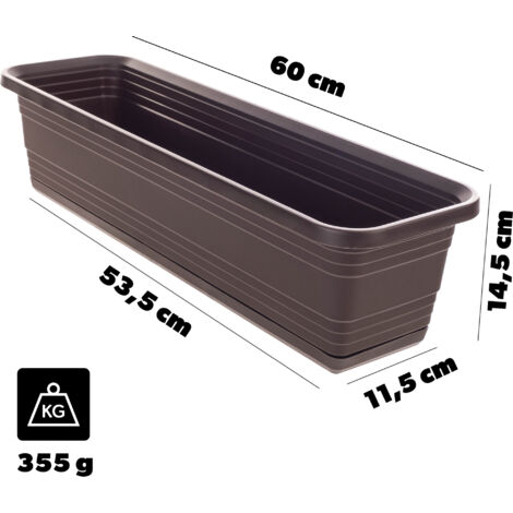 Vaso da fiori 29L Woode 393x393x370 mm, Mocca | Leroy Merlin