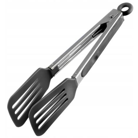 PREMYO Set 2 Pinze Da Cucina In Silicone Con Supporto | Resistenti Al Calore 220°C | Antigraffio Per Padelle Antiaderenti | 26 Cm - 3
