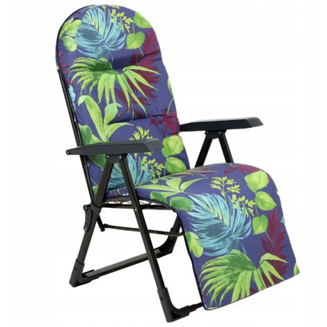 Tidyard Sdraio Pieghevole In Legno E Tessuto Verde, Reclinabile, Leggera, Per Spiaggia, Giardino E Campeggio