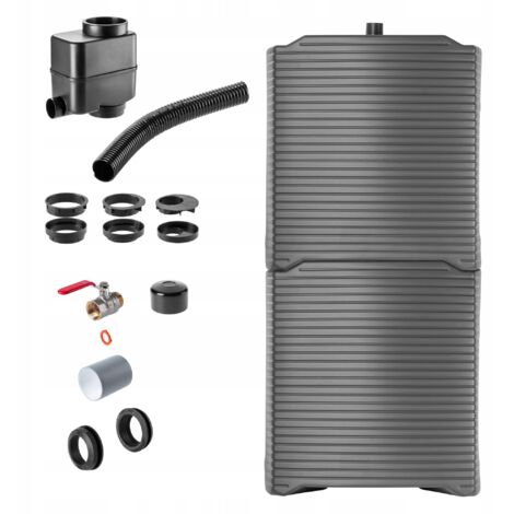 Set modulare con barile antipioggia in plastica da 250 litri KADAX Rain Tank