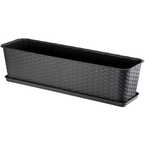 Sottovaso rettangolare 60X24,5 H4,5 CM per Schio Cassa 60 – TERAPLAST