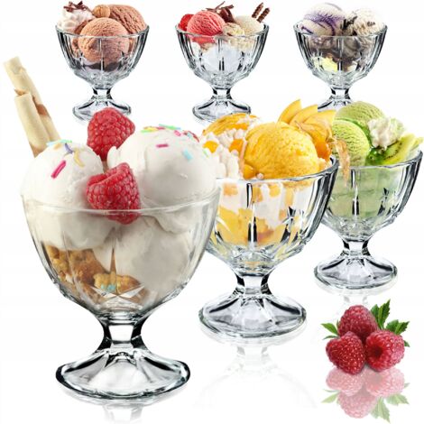 COPPETTA DESSERT VETRO AQUA 6 Pz