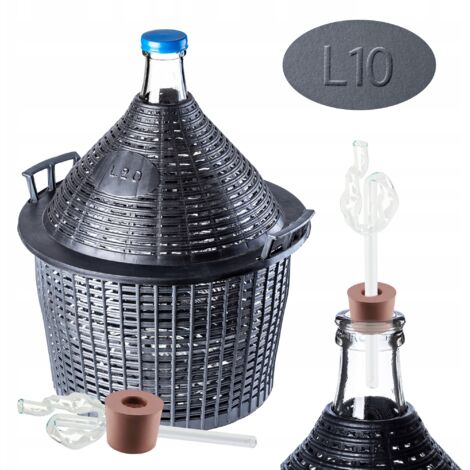 Tappo per tubo per fiaschetta da vino KADAX Wine Carboy da 10 litri in set di cestini (1/5)