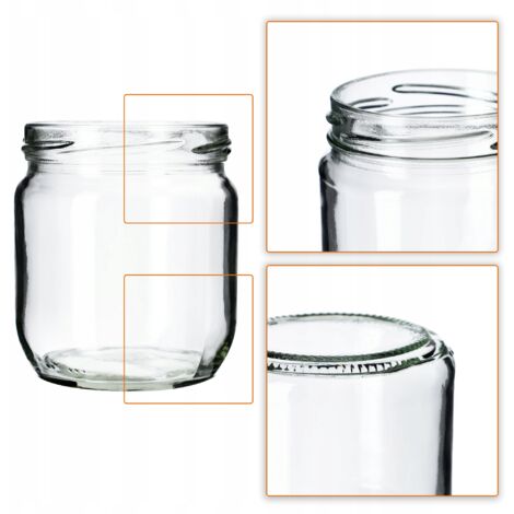 KADAX Barattoli Per Conserve Con Coperchio Senna, Barattoli Per Conserve Con Coperchio Senna Barattoli Per Marmellata Barattoli Per Conserve 540 Ml Prugne 24 Pezzi  S2 475892473