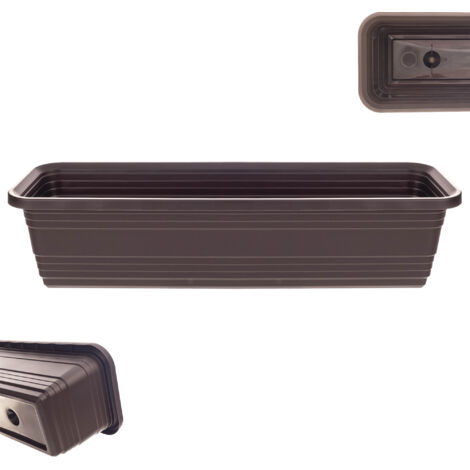 KADAX Fioriera da balcone Vaso da fiori 60 cm Fioriera color moka