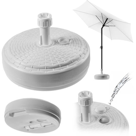 Base rotonda per ombrellone da giardino in plastica ad alta densità, riempita di acqua e sabbia, 100 kg, facile da installare. | Leroy Merlin