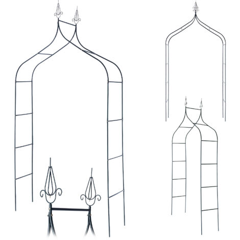Supporto Per Fiori In Metallo Dorato HowHomely - Altezza 75 Cm, Stile Loft - Per Interni Ed Esterni