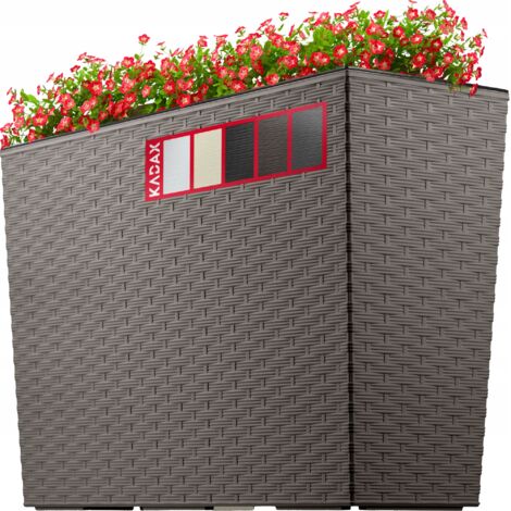 Fioriera Rotonda "Makata" Con Inserto - 40 Cm - Grigio Cemento - Foto 9