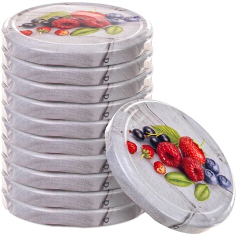 Set 50 Coperchi Bianchi Per Vasetti In Vetro TO82 – Adatti Per Barattoli Da 230 Ml, 350 Ml, 435 Ml – Diametro 77,4 Mm – Per Conservare Sottaceti E Confetture - 2