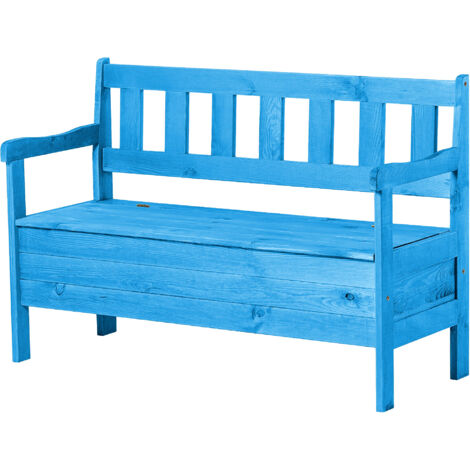 Panca da giardino in legno KADAX con schienale 120 cm con box terrazza balcone giardino