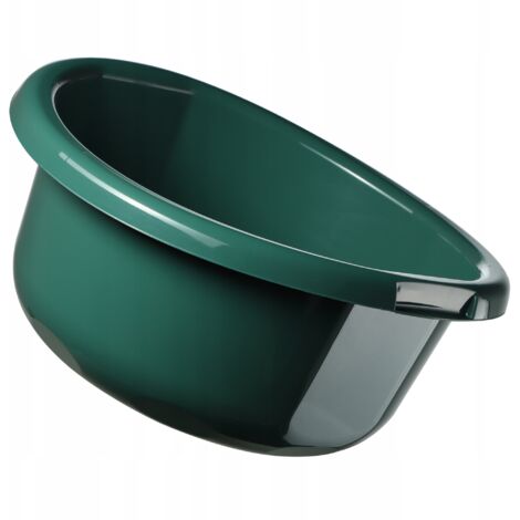 KADAX Bacinella in plastica per lavare a mano panni e stoviglie, caratterizzata da una forma rotonda e manici ergonomici (1,9 l, verde)