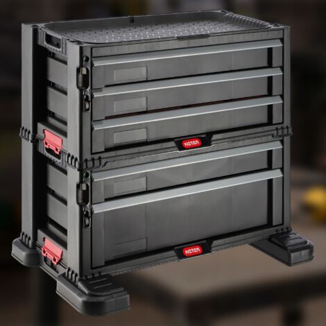 Keter  Modulo carrello a 5 cassetti, Nero, 56,2 x 28,9 x 50,2 cm, Plastica